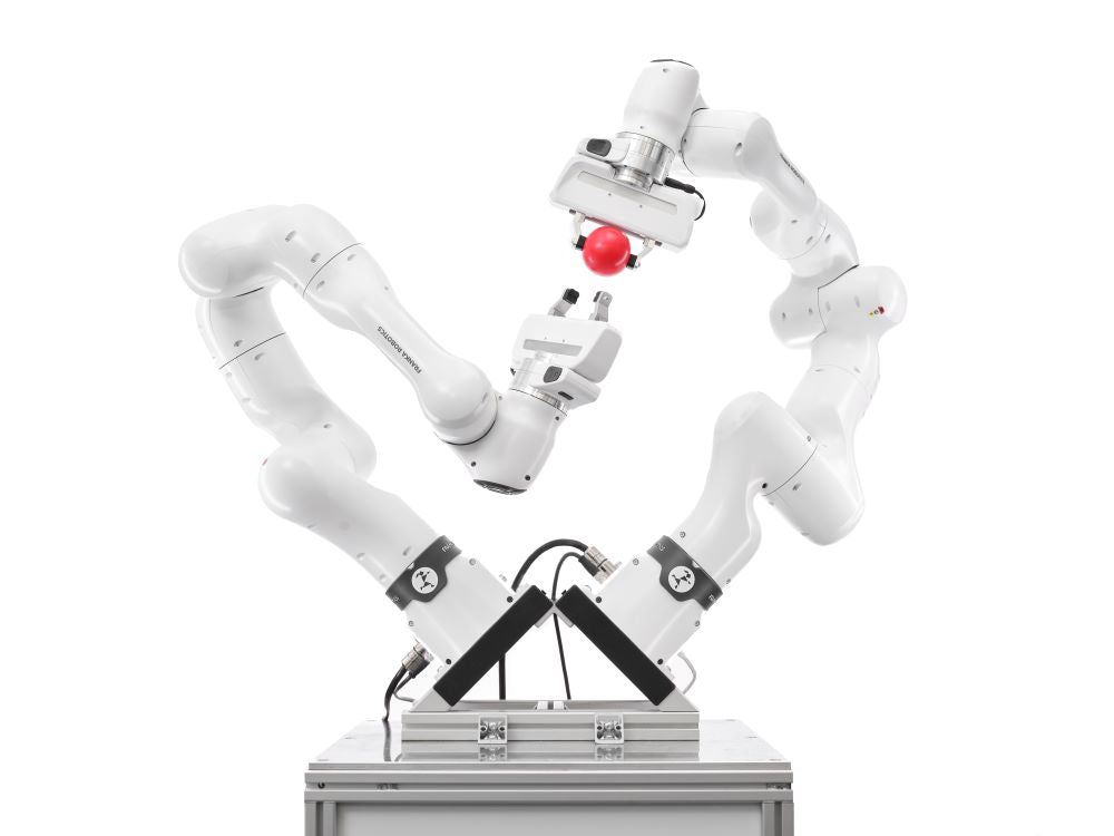 Franka Research 3 force-sensitive robot arm for robotics and AI research