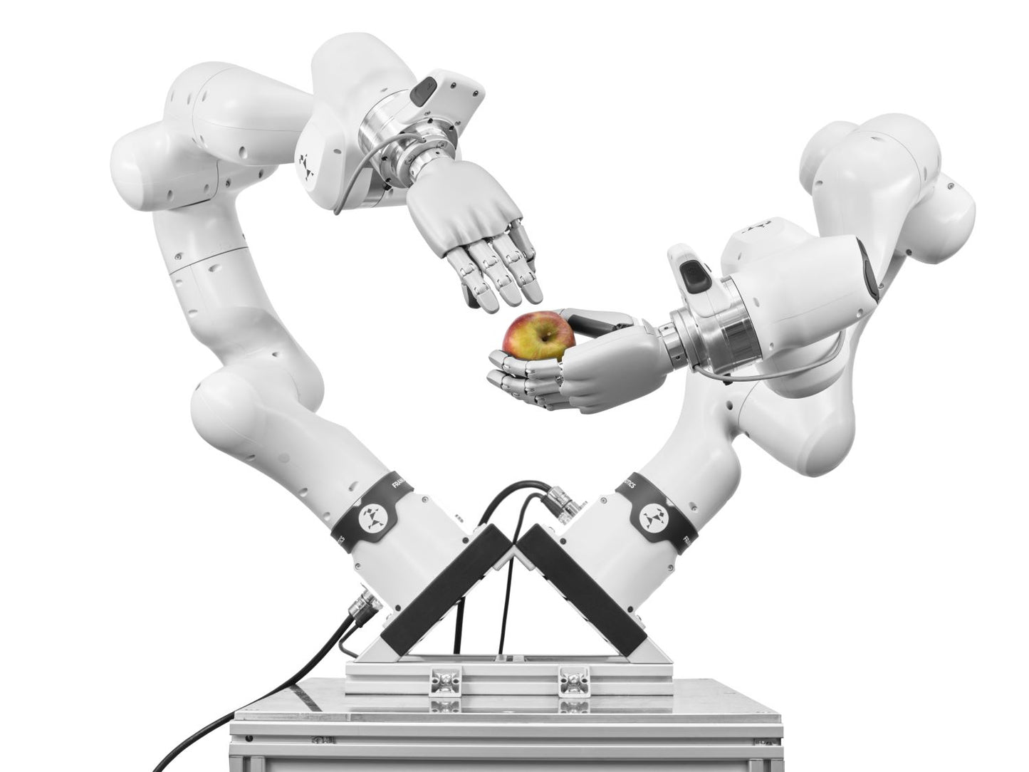Franka Research 3 force-sensitive robot arm for robotics and AI research